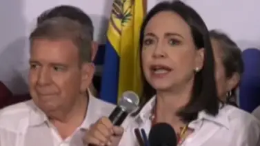 María Corina Machado y Edmundo González reaccionan tras primer boletín del CNE María Corina Machado y Edmundo González reaccionan tras primer boletín del CNE