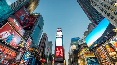Slogan de la campaña de Nicolás Maduro se proyectó en el Times Square (+Video) Slogan de la campaña de Nicolás Maduro se proyectó en el Times Square (+Video)