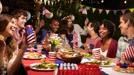Barbacoa típica estadounidense para celebrar el 4 de julio