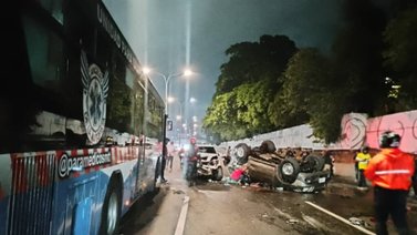 Accidente múltiple en la autopista Francisco Fajardo deja dos heridos