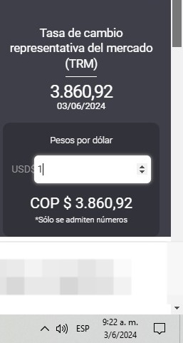 Así se cotiza el peso colombiano frente al dólar este #03Jun
