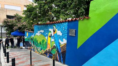 Inauguran el primer mural de "realidad aumentada" en El Hatillo
