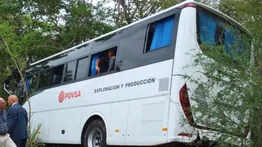 Accidente de autobús de Pdvsa deja a tres trabajadores heridos