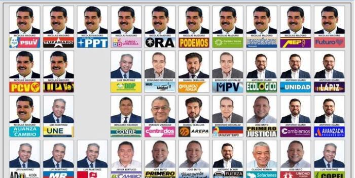 Así será el tarjetón oficial para la elecciones presidenciales del #28Jul Así será el tarjetón oficial para la elecciones presidenciales del #28Jul