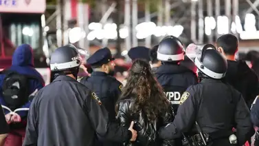 Asciende el número de detenidos durante protesta propalestina en universidad de Nueva York Asciende el número de detenidos durante protesta propalestina en universidad de Nueva York