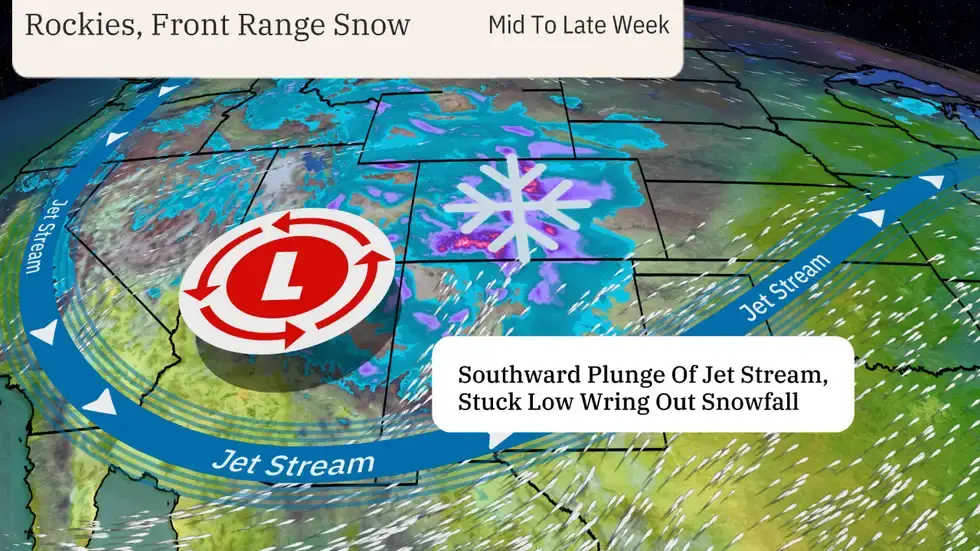 Potente tormenta invernal se acerca a las Montañas Rocosas y Front Range (+Detalles)
