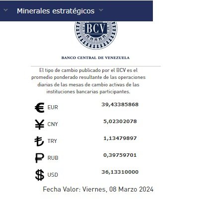 Dólar BCV Venezuela: Así se cotizará la moneda estadounidense este #8Mar Dólar BCV Venezuela: Así se cotizará la moneda estadounidense este #8Mar