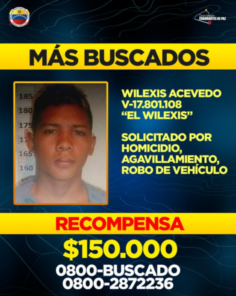 LO ÚLTIMO: Revelan astronómica suma por recompensa del Wilexis LO ÚLTIMO: Revelan astronómica suma por recompensa del Wilexis