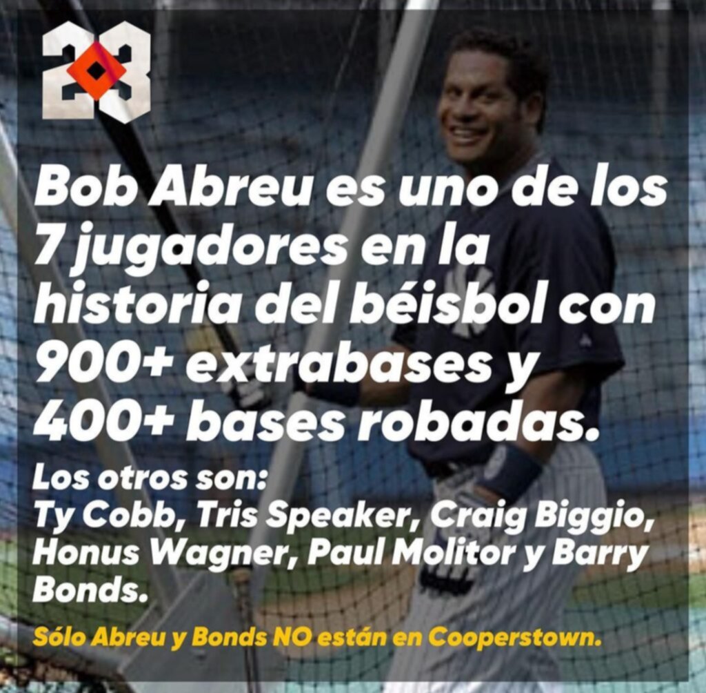 MLB: Revelan estadística comparativa de Bob Abreu con miembros del Salón de la Fama (+Foto)