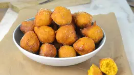 Buñuelos de auyama, una merienda económica