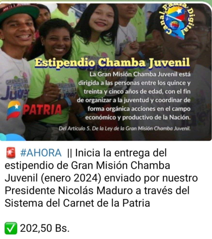 ¡Entérate! Patria inició dos pagos este #18Ene con aumento (+Montos) ¡Entérate! Patria inició dos pagos este #18Ene con aumento (+Montos)