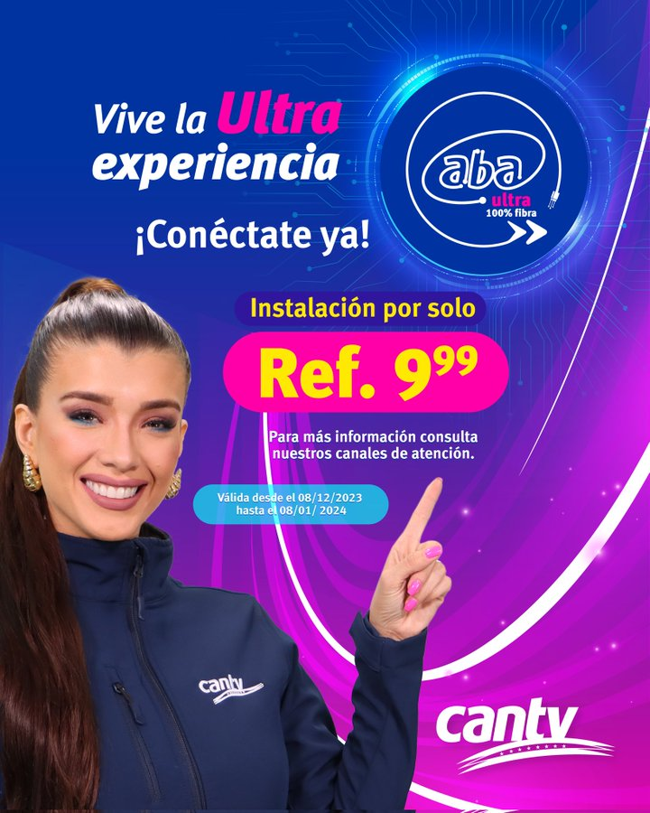 ATENCIÓN: Cantv baja precio de instalación del internet ABA Ultra por tiempo limitado (+MONTO) ATENCIÓN: Cantv baja precio de instalación del internet ABA Ultra por tiempo limitado (+MONTO)