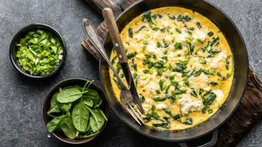 Tortilla horneada de espinaca para comenzar el día con energía Tortilla horneada de espinaca para comenzar el día con energía