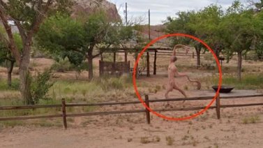 Google Street capta a una extraña “criatura desnuda” en Utah