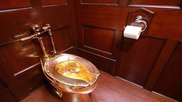 Acusan a cuatro hombres de robar un inodoro de oro