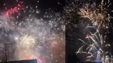 Choque de camión que transportaba fuegos artificiales produjo un espectáculo (+Video) Choque de camión que transportaba fuegos artificiales produjo un espectáculo (+Video)