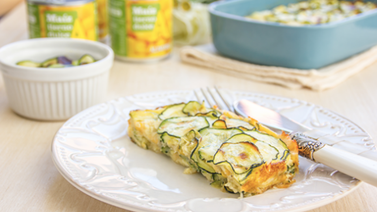 Almuerza saludable con este pastel de calabacín y atún
