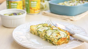 Almuerza saludable con este pastel de calabacín y atún