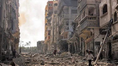 Impactantes imágenes de escombros y ruinas en la Franja de Gaza