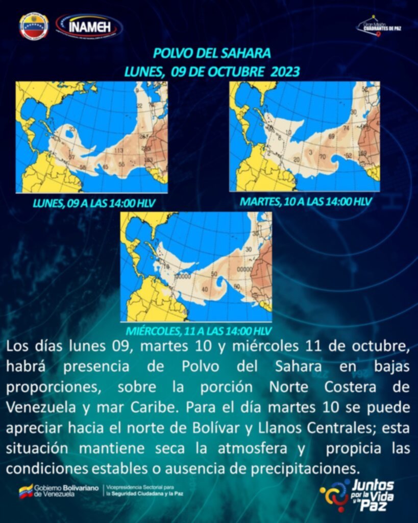 LO ÚLTIMO| Polvo de Sahara se encuentra en estas zonas de Venezuela LO ÚLTIMO| Polvo de Sahara se encuentra en estas zonas de Venezuela