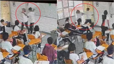 En video: Estudiante atacó a su maestra con un arma blanca