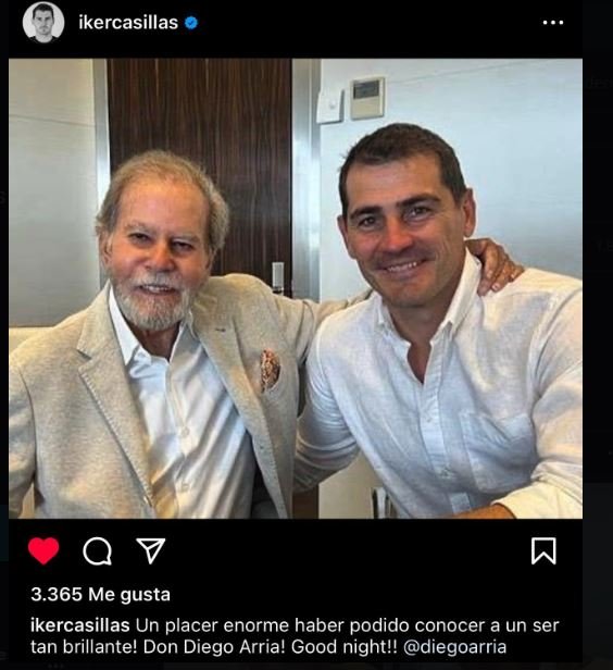 El día que Iker Casillas conoció a Diego Arria El día que Iker Casillas conoció a Diego Arria