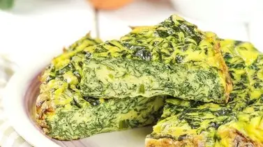 Tortilla de espinaca para comenzar el día con energías Tortilla de espinaca para comenzar el día con energías