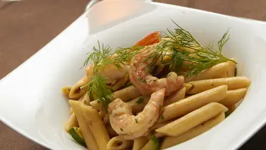 Receta rápida y fácil: pasta con langostinos Receta rápida y fácil: pasta con langostinos