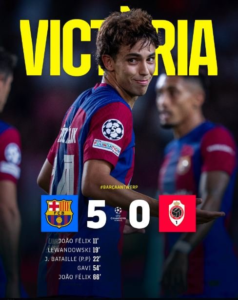 ¡A placer! Barcelona golea en Champions y Joao Félix lo vuelve a hacer ¡A placer! Barcelona golea en Champions y Joao Félix lo vuelve a hacer
