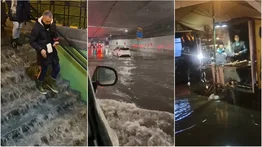 Fuertes lluvias provocan inundaciones e interrupciones en el Metro