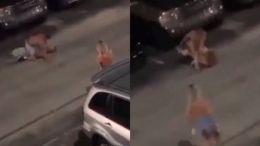 Mujer intenta defender a su novio en una pelea y le pasa lo siguiente