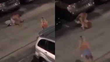 Mujer intenta defender a su novio en una pelea y le pasa lo siguiente