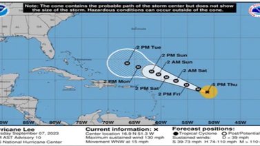 Lee se convierte en huracán de categoría 4