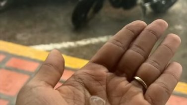 Reportan lluvia de granizos en municipio de Aragua