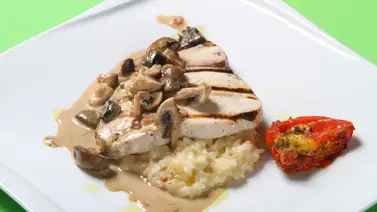 Churrasco de pescado con risotto para sorprender Churrasco de pescado con risotto para sorprender