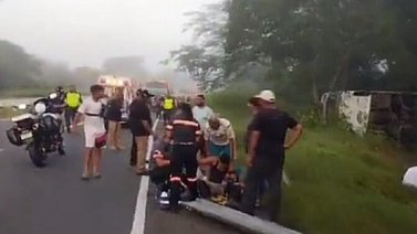 Accidente de autobús deja migrantes heridos en Panamá
