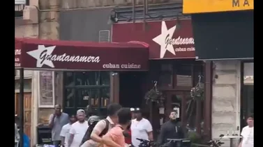 Presuntos ciudadanos venezolanos desatan pelea callejera (+Video)