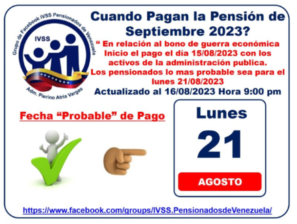 ¡Atentos! Sepa cuándo cancelan la pensión IVSS y el bono de guerra económica ¡Atentos! Sepa cuándo cancelan la pensión IVSS y el bono de guerra económica