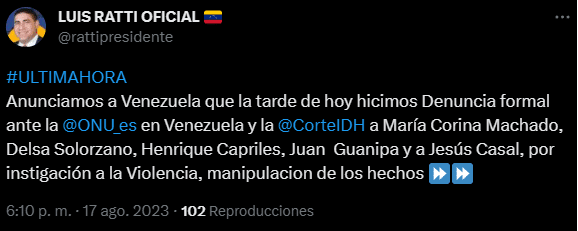 ¡Atención! Luis Ratti denuncia a más candidatos opositores ¡Atención! Luis Ratti denuncia a más candidatos opositores