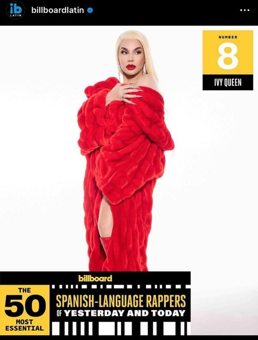 Ivy Queen entra en la lista de los 50 mejores raperos en español