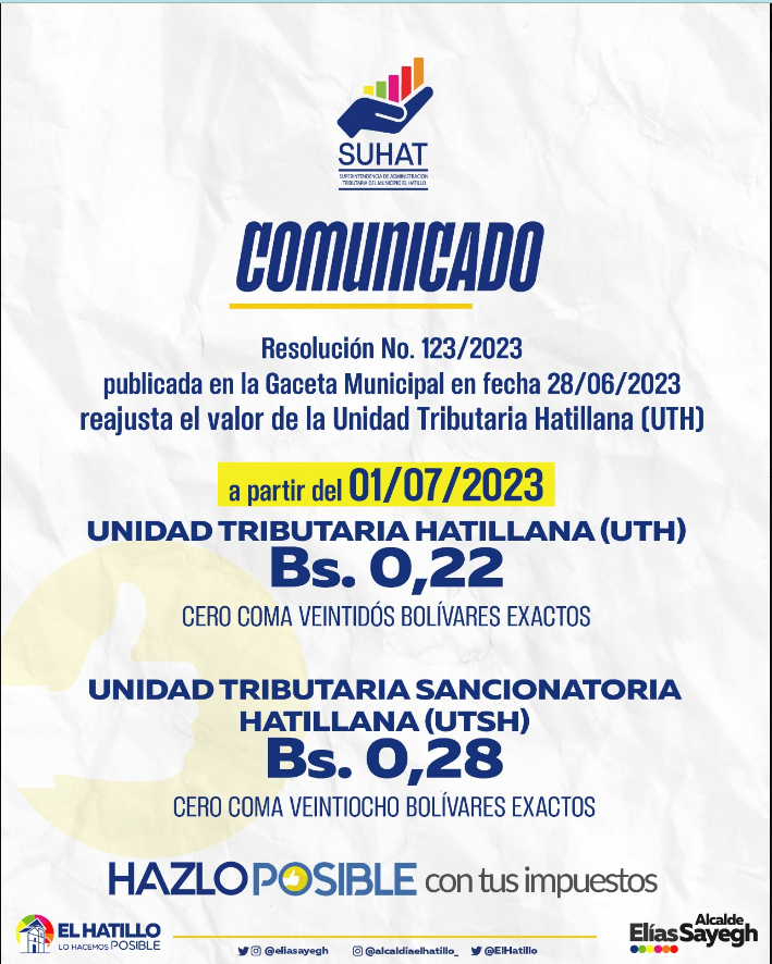 ¿Sabes cuánto vale la unidad tributaria en El Hatillo? ¿Sabes cuánto vale la unidad tributaria en El Hatillo?