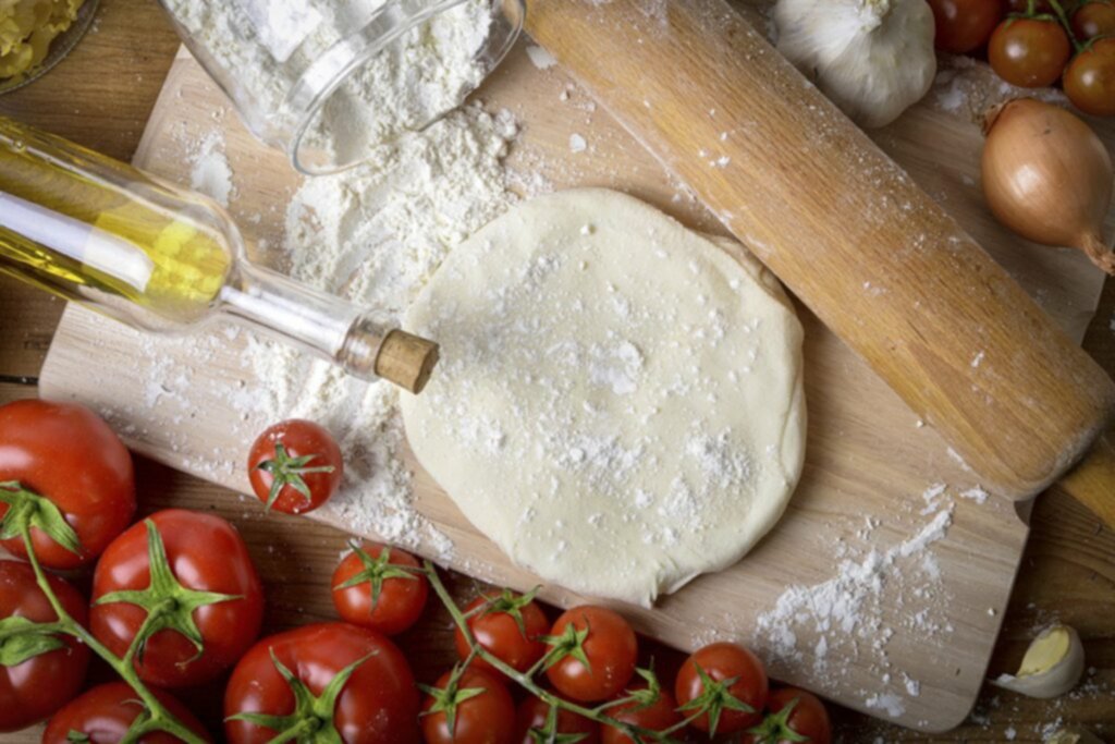 Pizza con champiñones para la familia