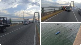 ¡Lamentable! Un vehículo perdió el control y cayó al Lago de Maracaibo (+Detalles)