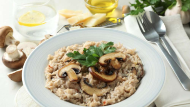 ¿Vegano? Prepara este delicioso risotto con champiñones