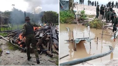 FANB desmantela campamento ilegal con viviendas improvisadas