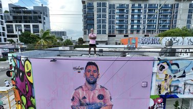 Venezolano homenajea a Messi con un mural en este lugar