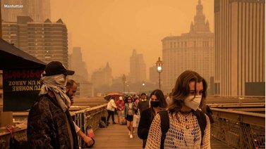 Como sacadas del apocalipsis: Nueva York deja imágenes alarmantes por contaminación