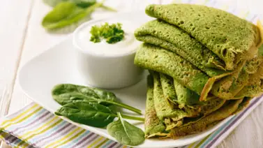 Crepes de espinacas para desayunar o merendar Crepes de espinacas para desayunar o merendar