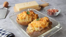 Papas rellenas con carne y queso ¡Buen provecho!