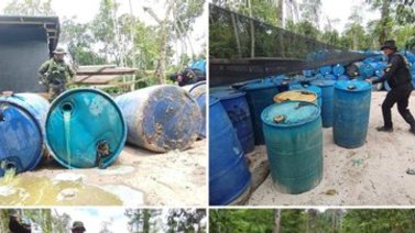 FANB desmanteló campamentos de minería ilegal en Amazonas: Tenían 8.000 litros de gasolina